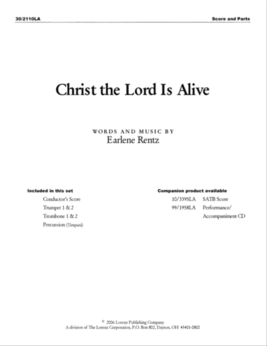 Christ the Lord Is Alive - Score and Parts Trombone scores gallery preview page 1