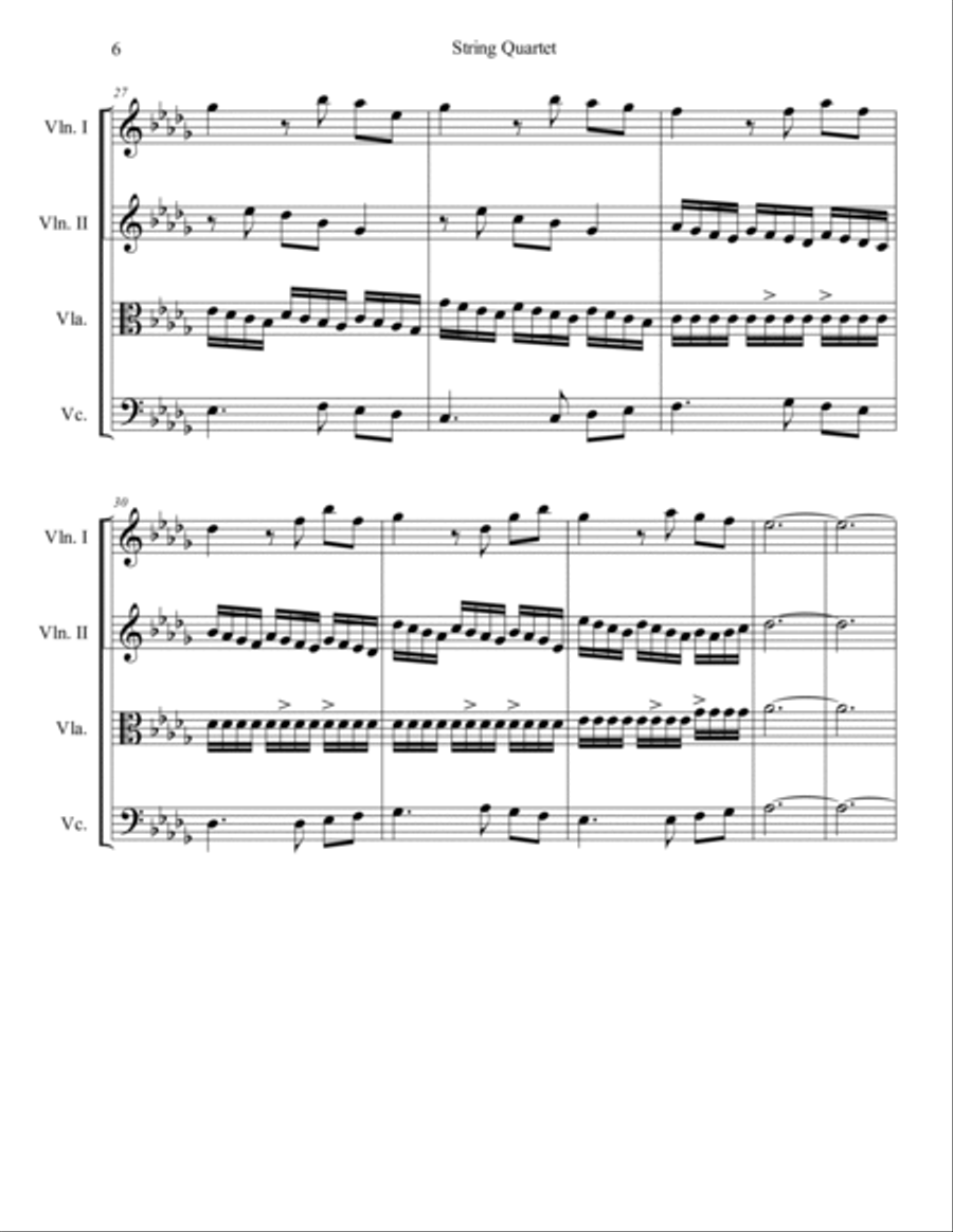 String Quartet no.1 String Quartet no.1 String Quartet scores gallery preview page 6