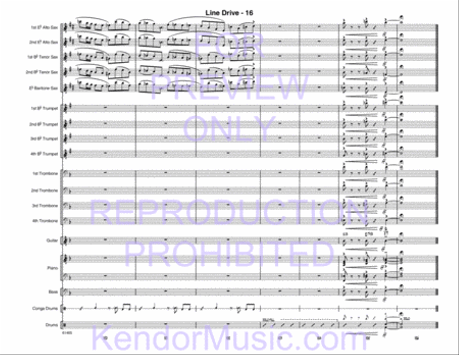 Line Drive Line Drive Jazz Ensemble scores gallery preview page 17