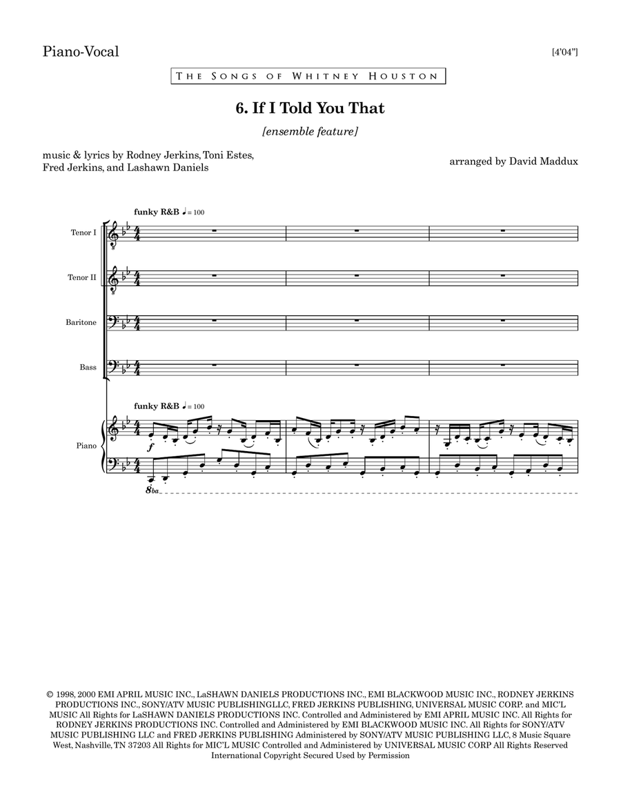 If I Told You That TTBB scores gallery preview page 1