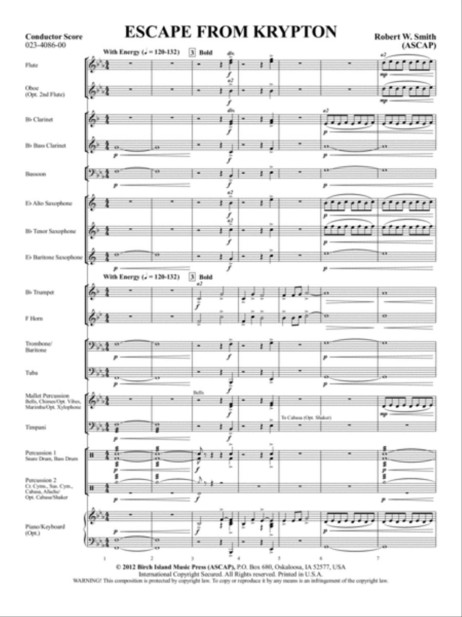 Escape From Krypton Escape From Krypton Concert Band scores gallery preview page 2