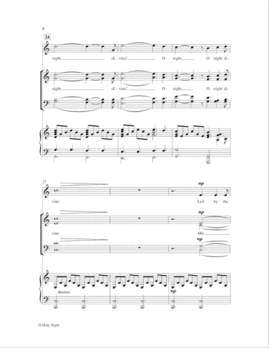 O Holy Night O Holy Night 4-Part scores gallery preview page 7