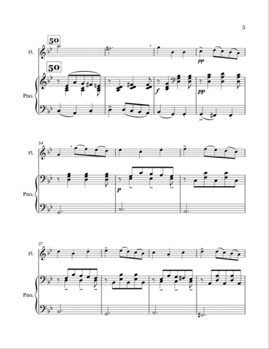 Dance, dance, kind girl Flute Solo scores gallery preview page 5