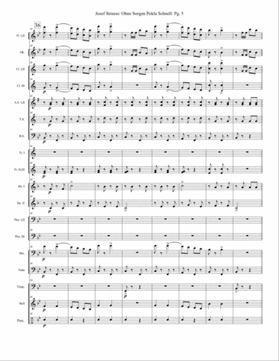 Ohne Sorgen Polka Ohne Sorgen Polka Concert Band scores gallery preview page 5