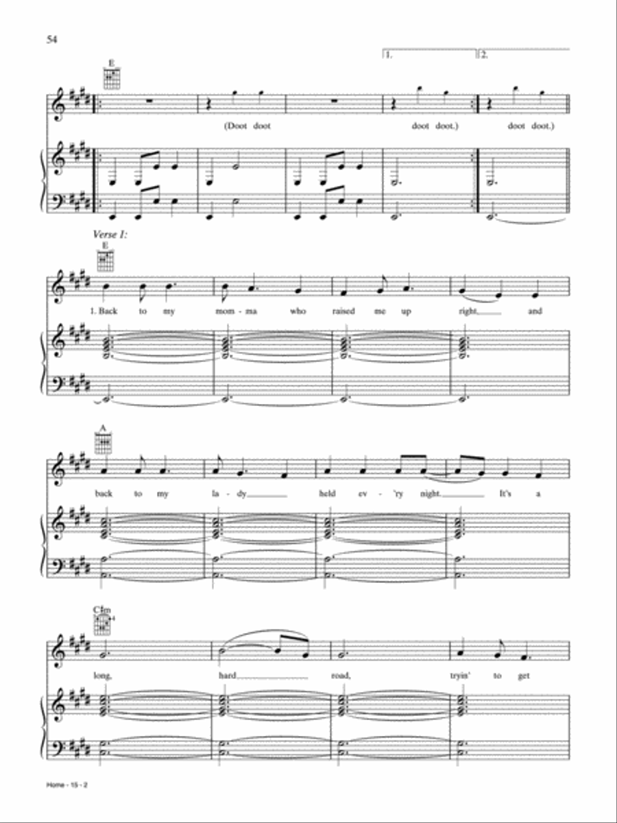 Home Home Piano, Vocal, Guitar scores gallery preview page 2