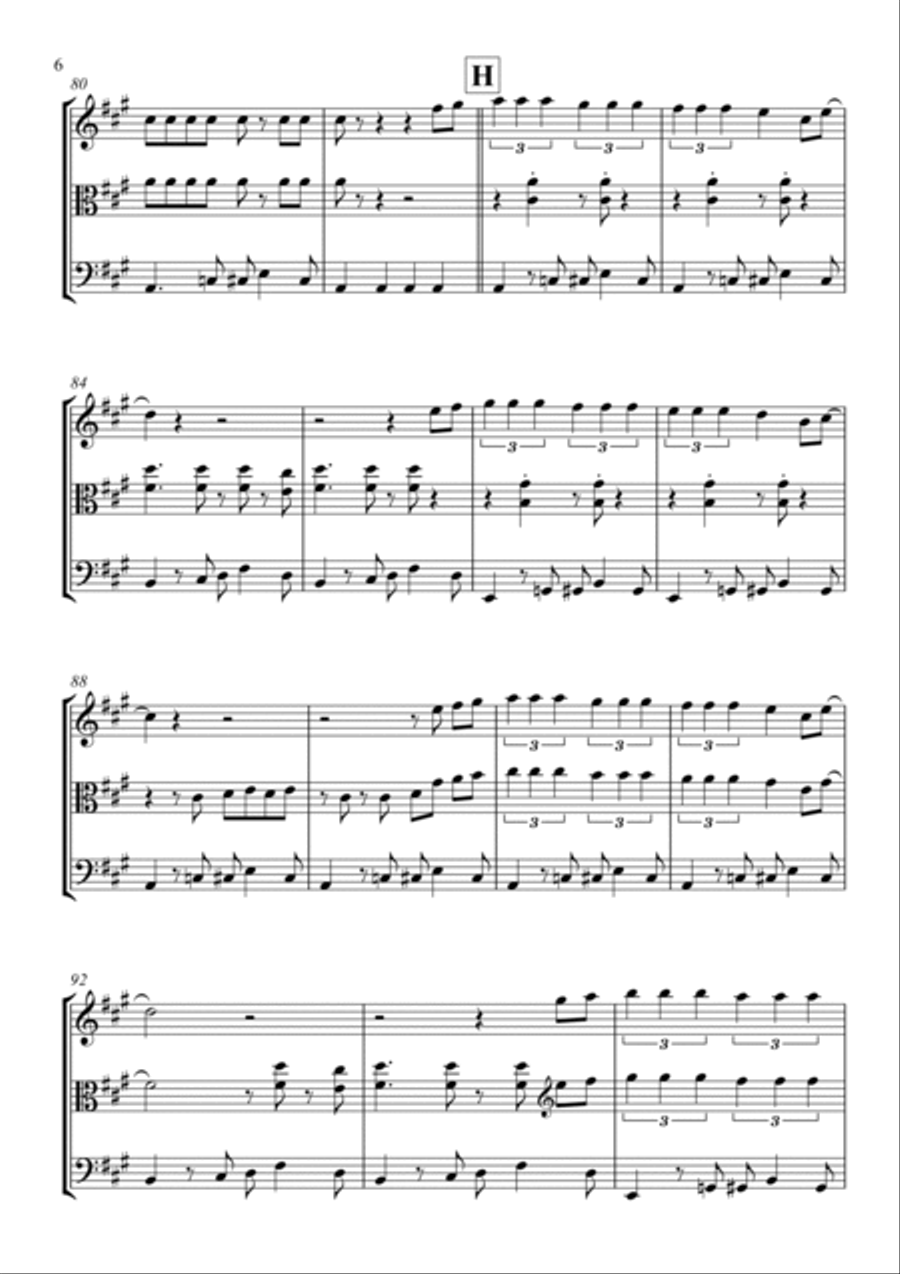 All About That Bass String Trio scores gallery preview page 6