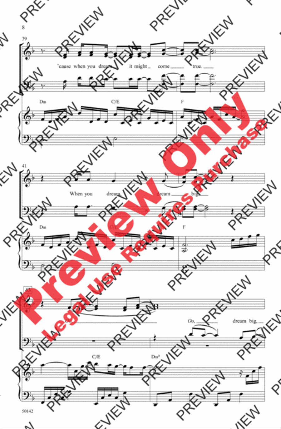 Dream Big Dream Big 4-Part scores gallery preview page 8