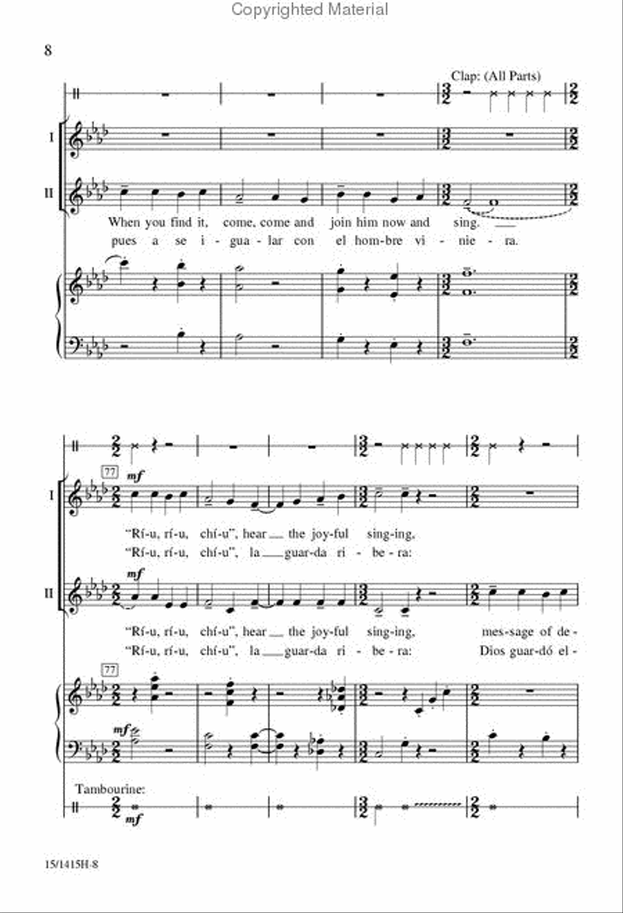 Ríu, Ríu, Chíu 2-Part scores gallery preview page 8