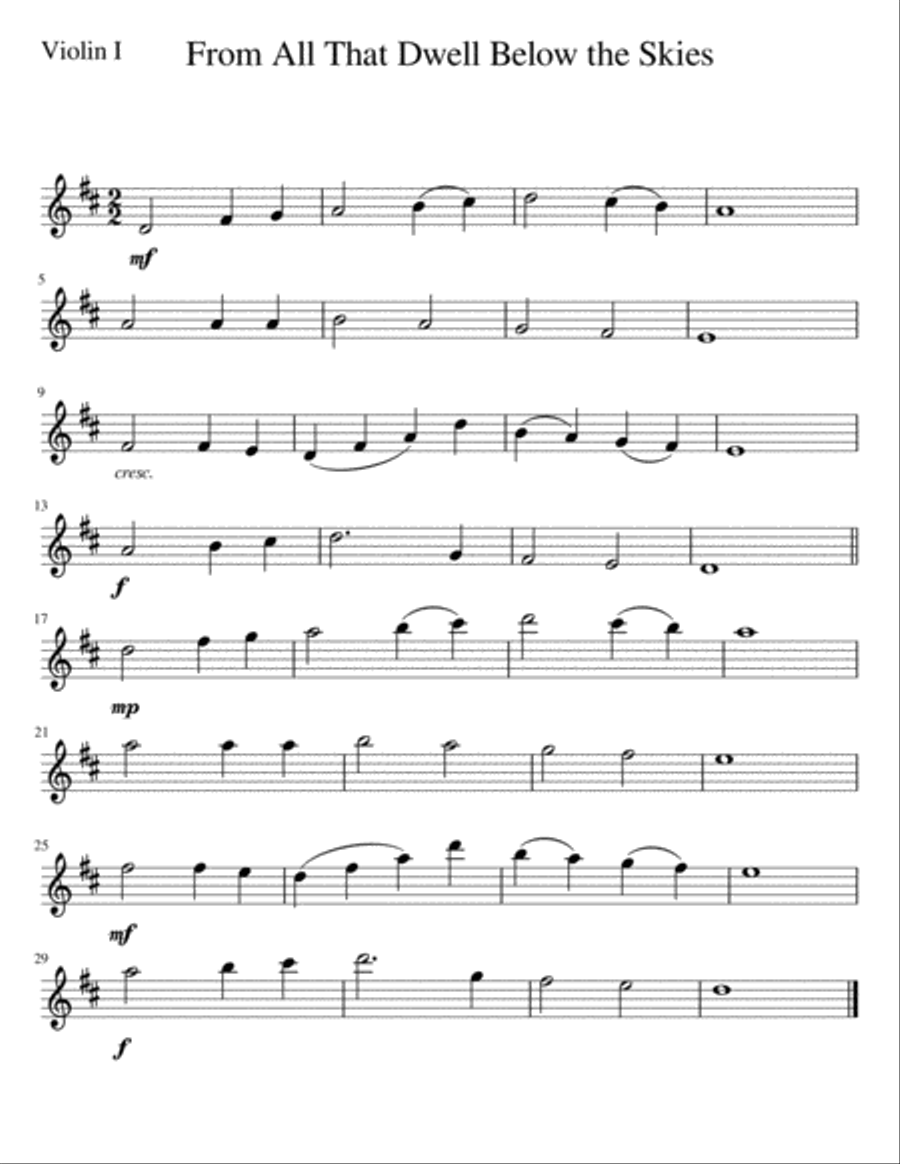 From All That Dwell Below the Skies String Quartet scores gallery preview page 4