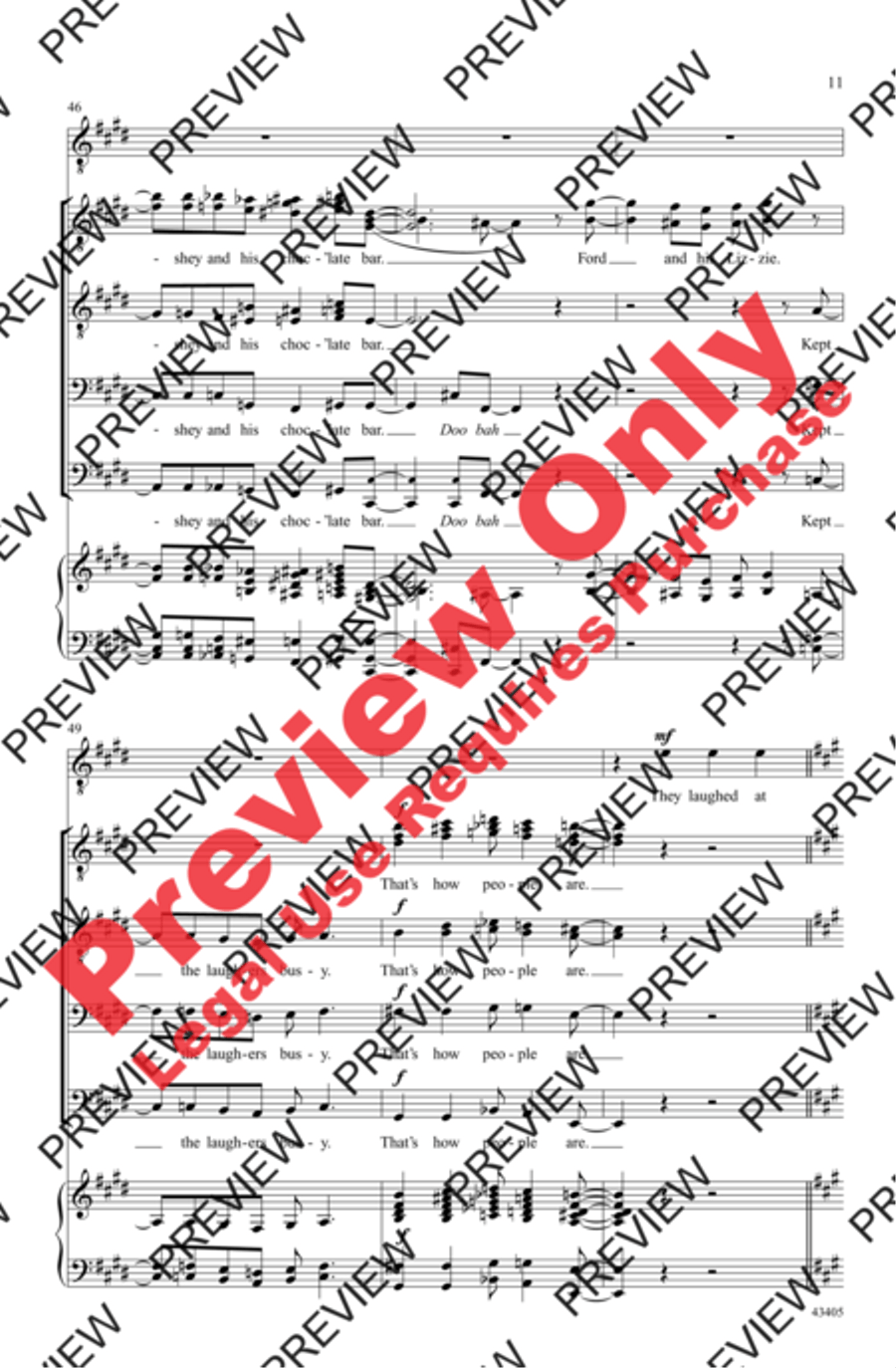 They All Laughed Men's Choir scores gallery preview page 11