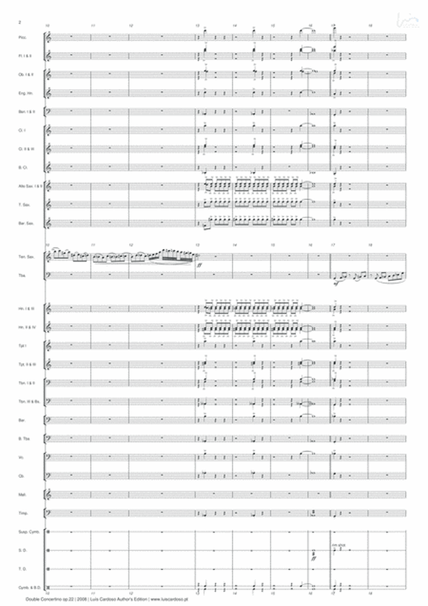 Double Concertino (for Tenor Saxophone, Tuba and Concert Band) image number null