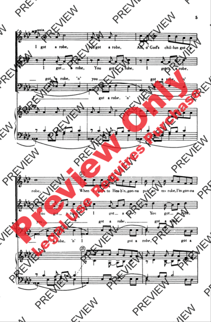I Got Shoes 4-Part scores gallery preview page 5