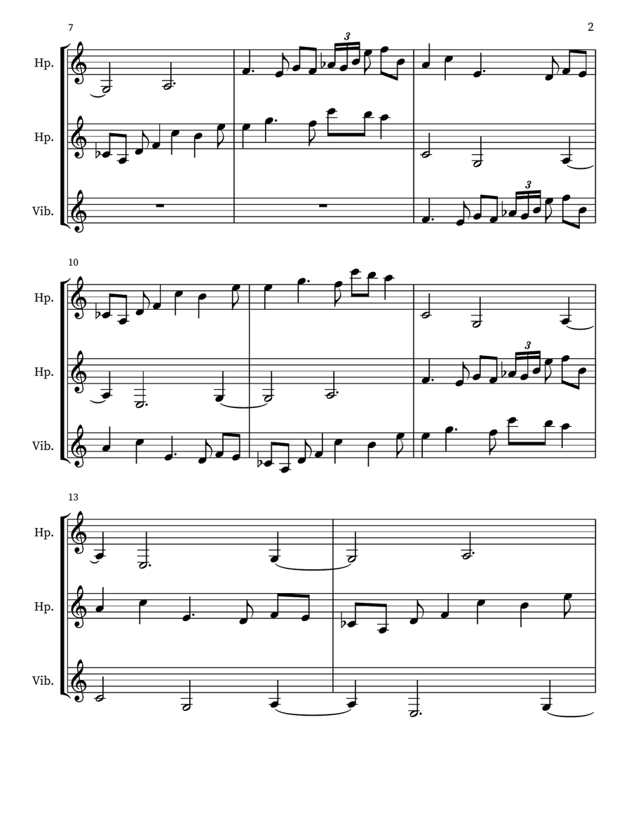 A 39 for Harps & Vibraphone Vibraphone scores gallery preview page 2