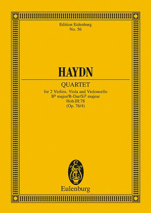 Book cover for String Quartet in B-flat Major, Op. 76/4 "L'Aurore"