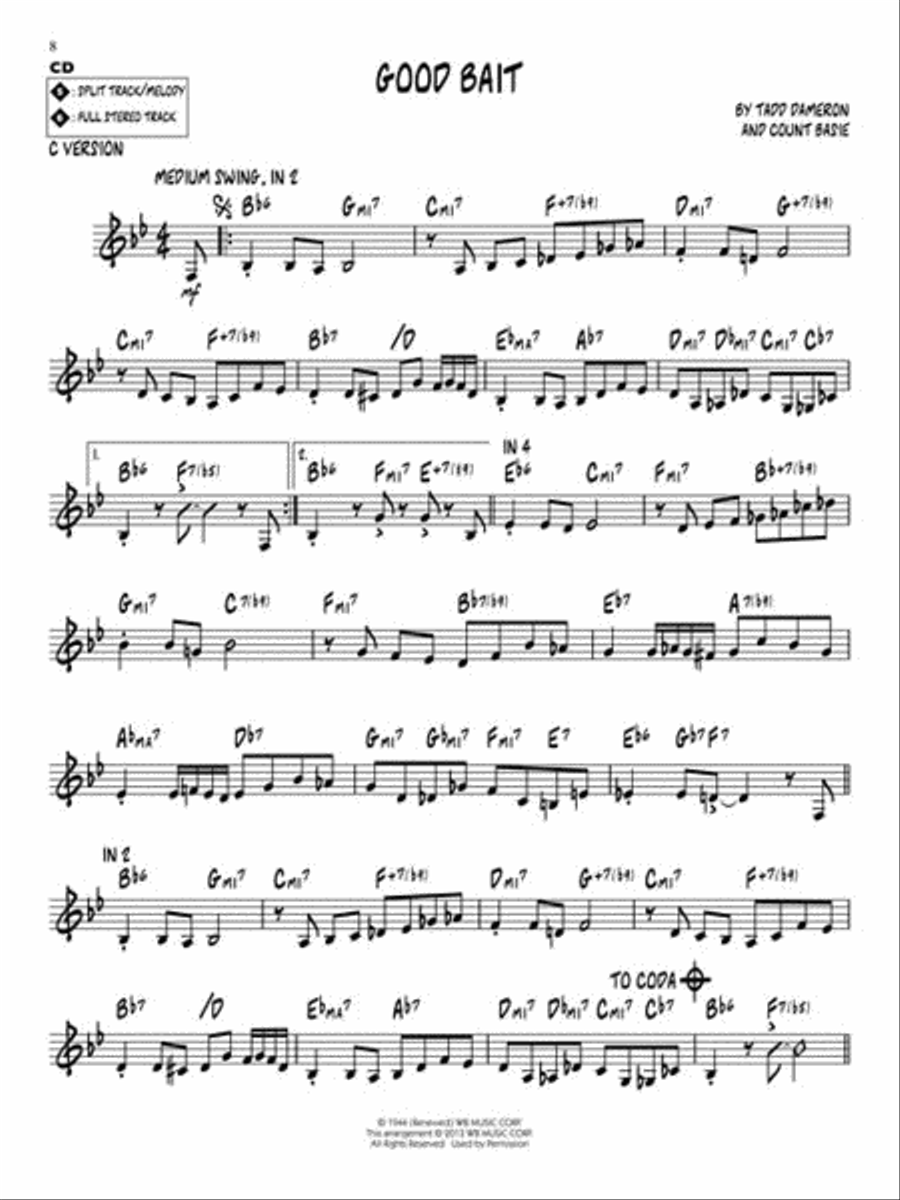 Tadd Dameron C Instrument scores gallery preview page 4