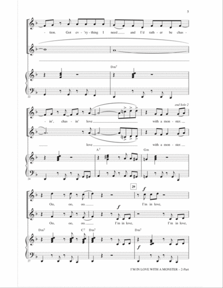 I'm In Love With A Monster 2-Part scores gallery preview page 4