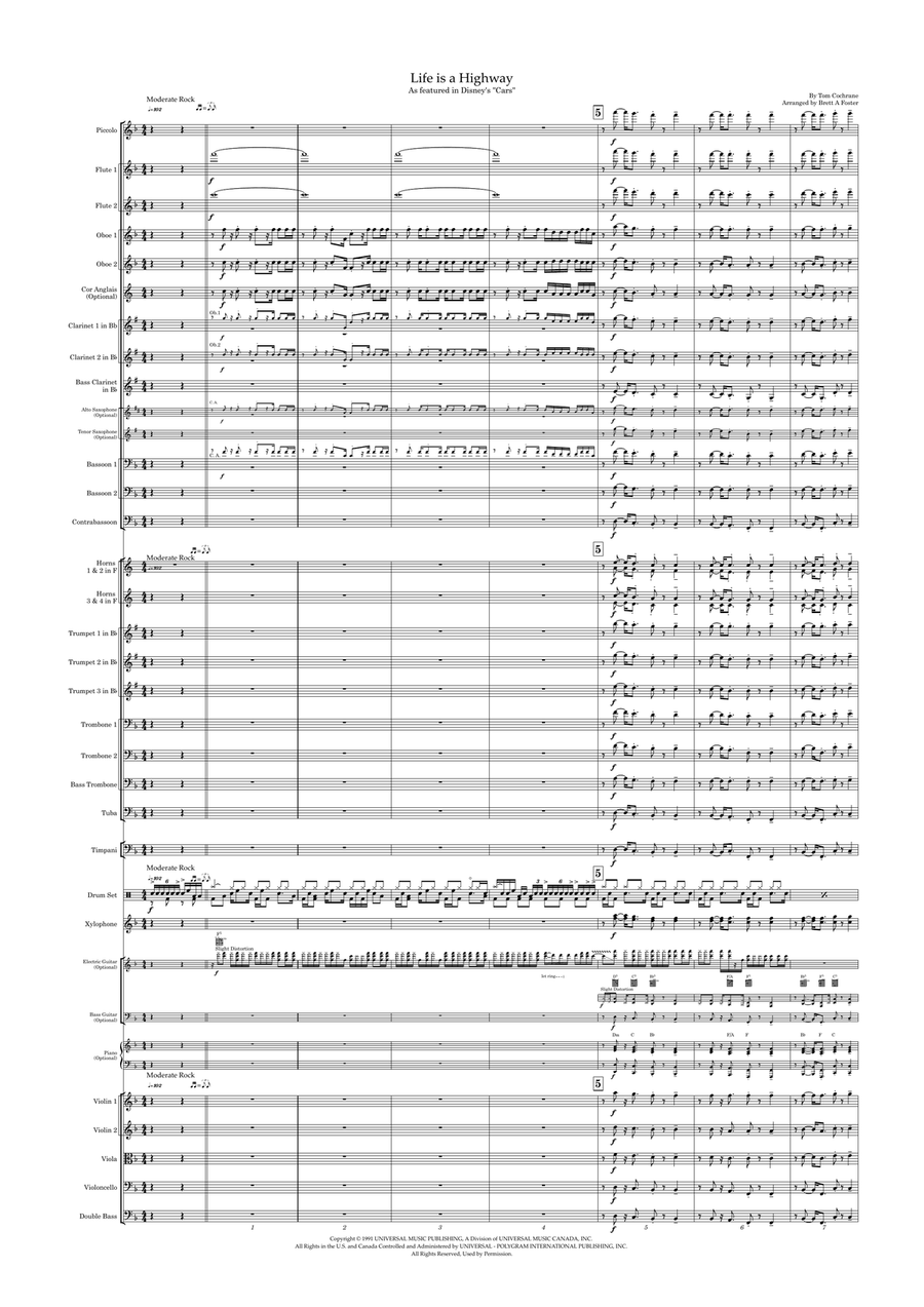 Life Is A Highway Full Orchestra scores gallery preview page 2