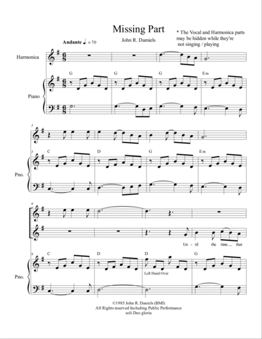 Missing Part Missing Part Piano, Vocal, Guitar scores gallery preview page 3