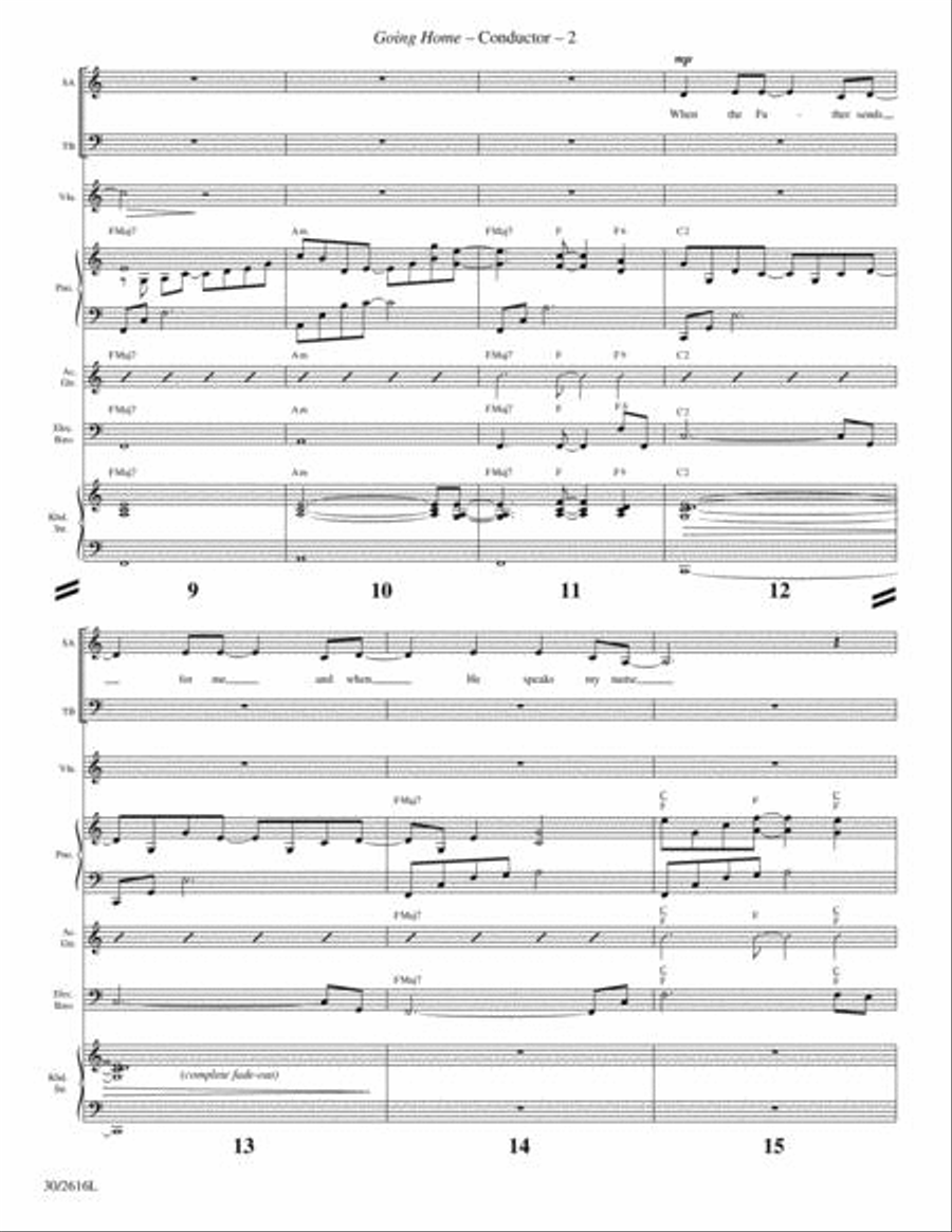 Going Home - Violin and Rhythm Score and Parts Choir scores gallery preview page 3