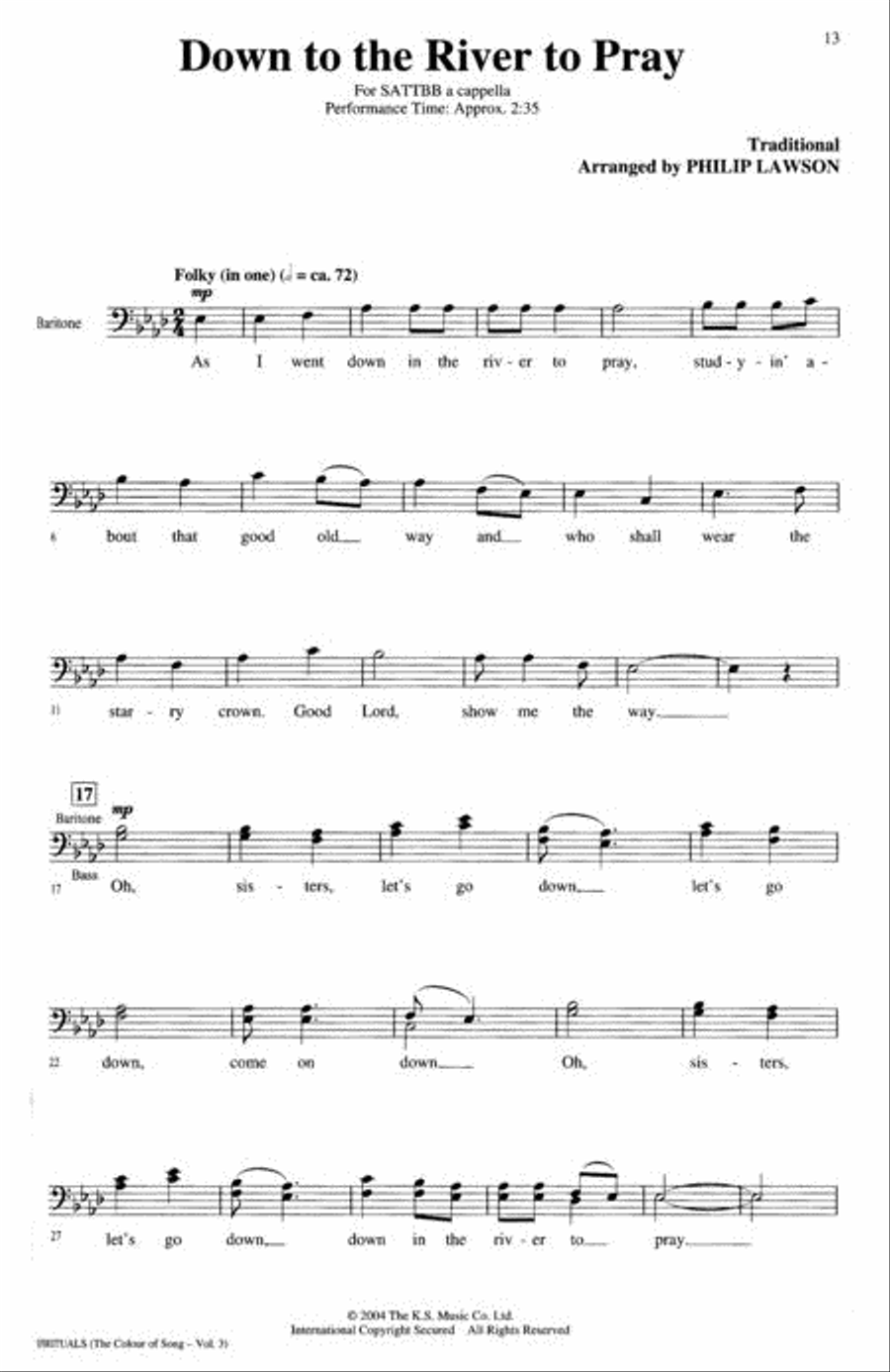 The Colour of Song, Volume 3 – Spirituals Collection Divisi scores gallery preview page 2