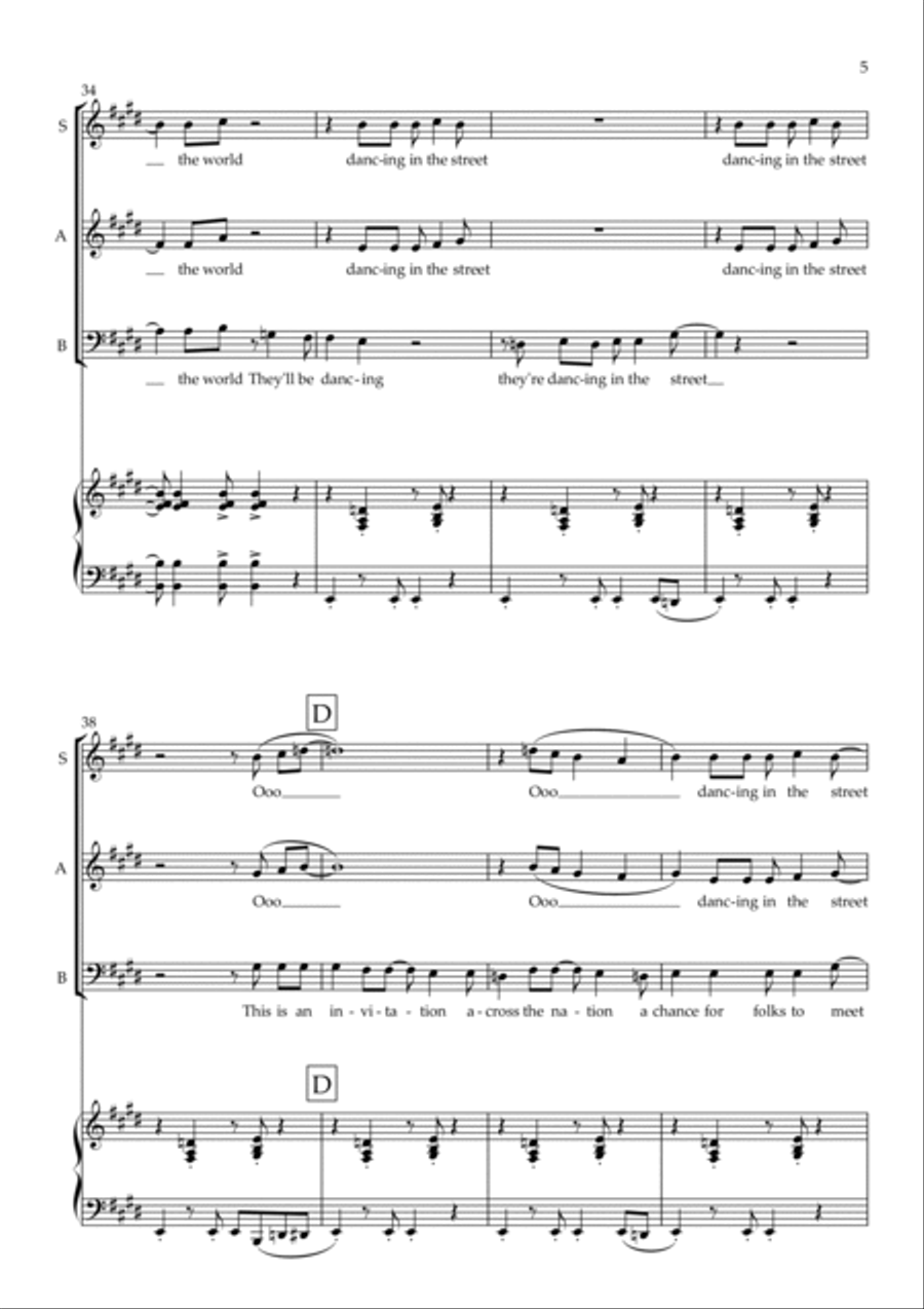 Dancing In The Street Dancing In The Street 3-Part scores gallery preview page 6