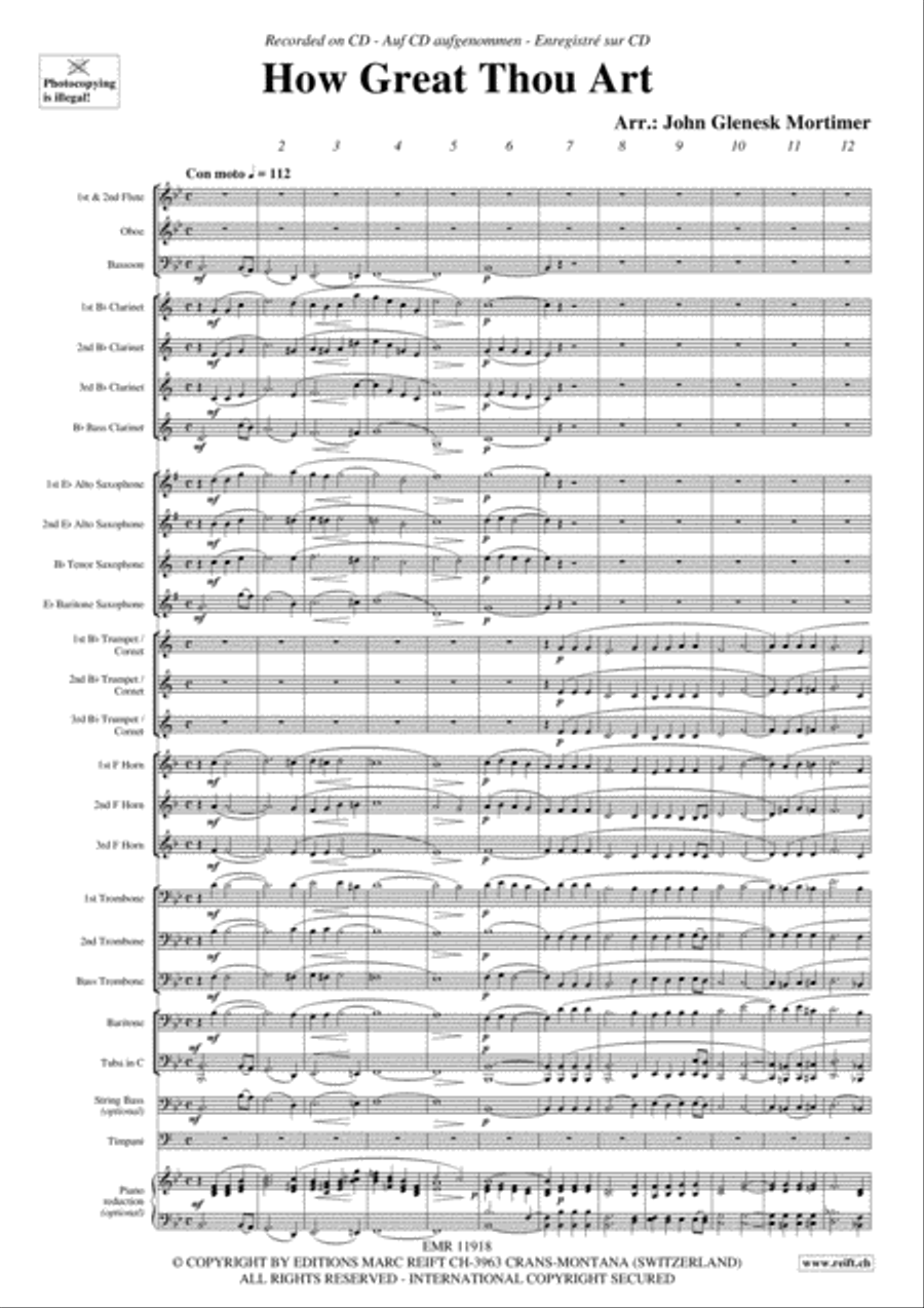 How Great Thou Art How Great Thou Art Concert Band scores gallery preview page 4