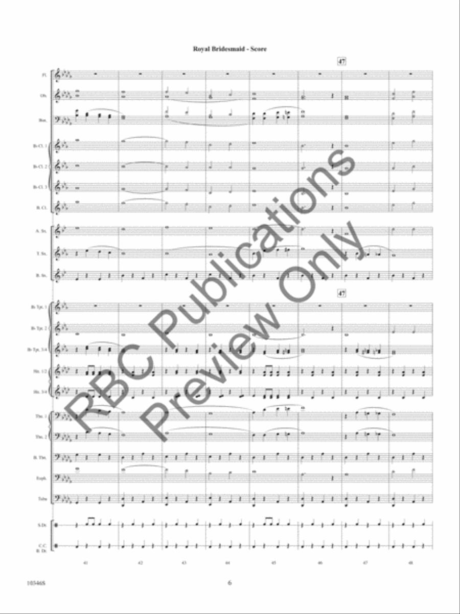 Royal Bridesmaids Concert Band scores gallery preview page 8