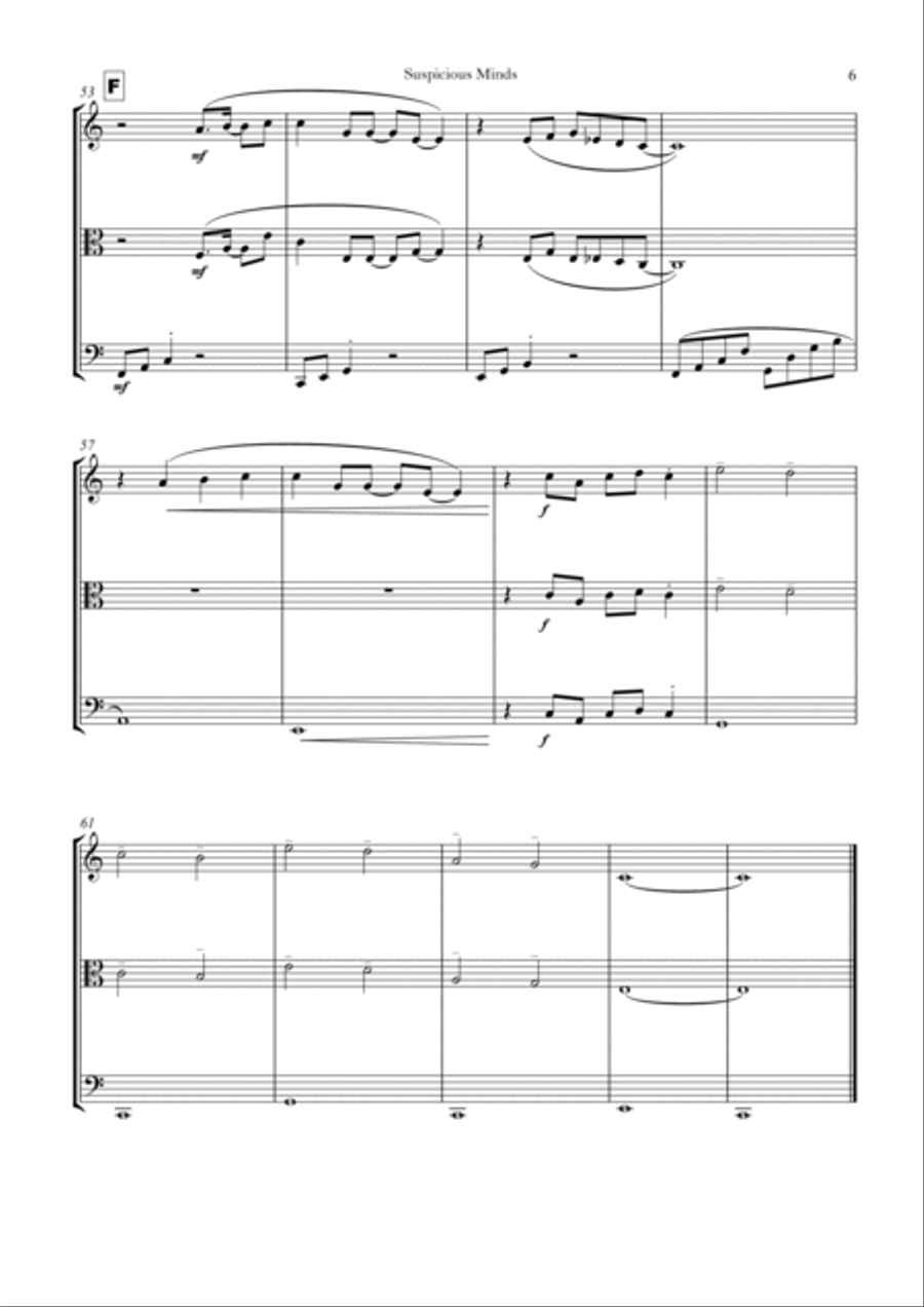 Suspicious Minds String Trio scores gallery preview page 6