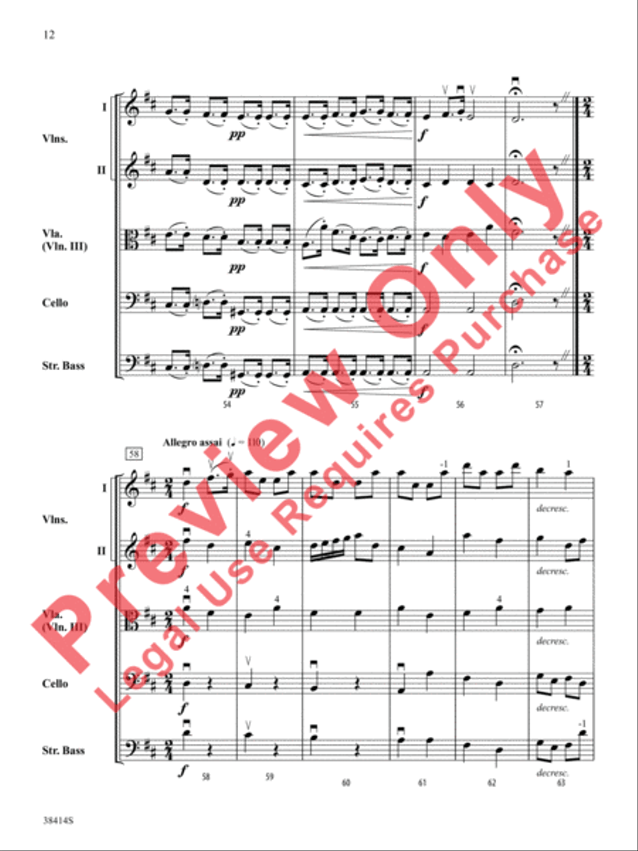 Concerto a Cinque, Opus 7, No. 1 String Orchestra scores gallery preview page 13