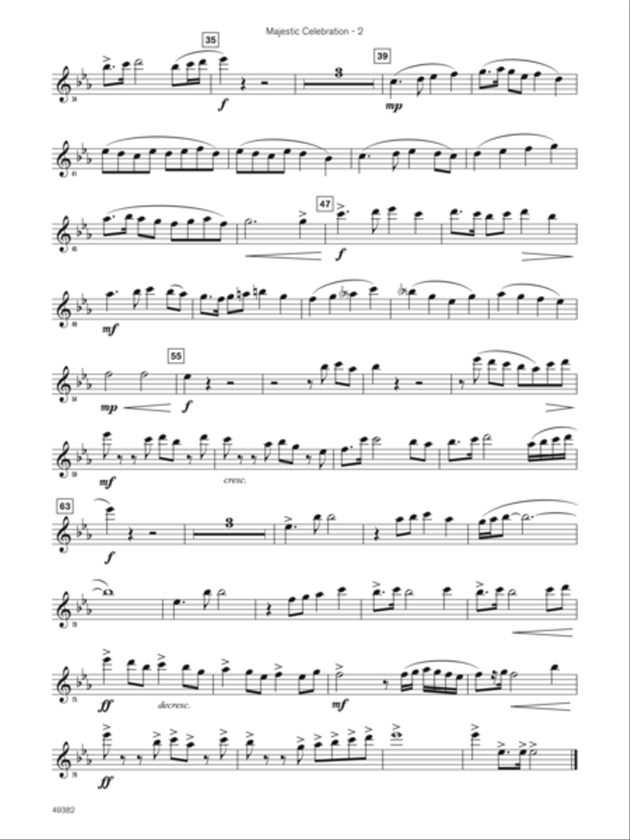 Majestic Celebration (Sound Innovations Soloist, Flute) Small Ensemble scores gallery preview page 2