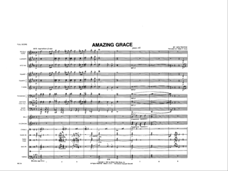 Amazing Grace Marching Band scores gallery preview page 2