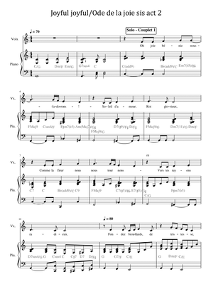 Joyful joyful - Sister Act 2 - For Piano Vocal With Lyrics and Chords - Beethoven
