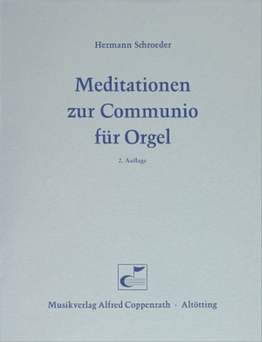 Schroeder, Meditationen zur Communio Collection / Songbook scores gallery preview page 1