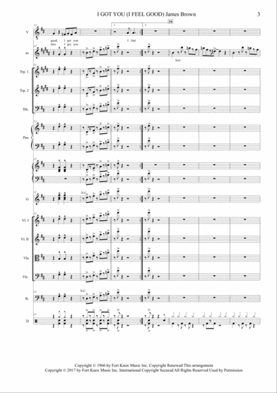 I Got You (i Feel Good) I Got You (i Feel Good) Jazz Ensemble scores gallery preview page 3