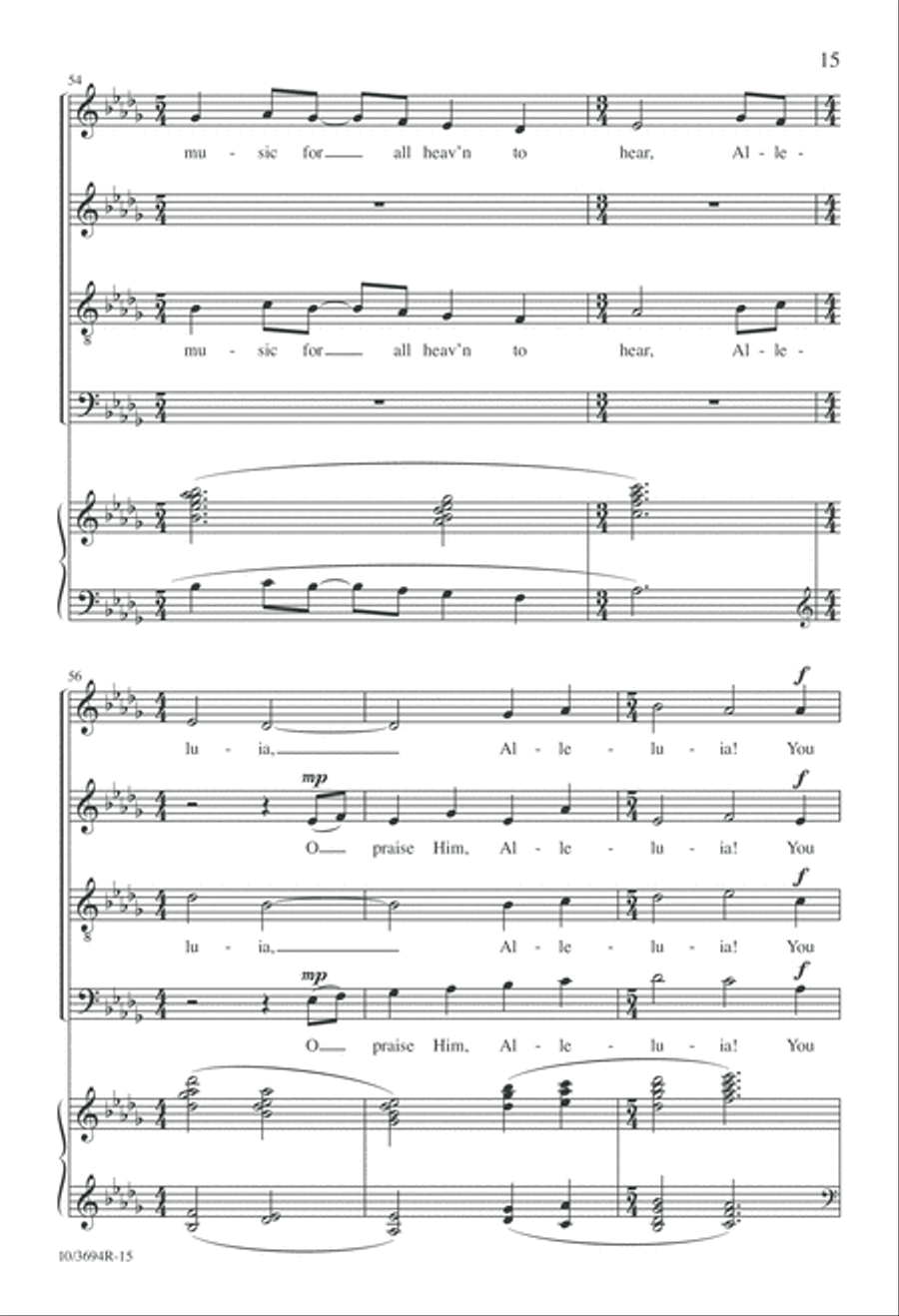 All Creatures, Lift Your Voice and Sing! 4-Part scores gallery preview page 15