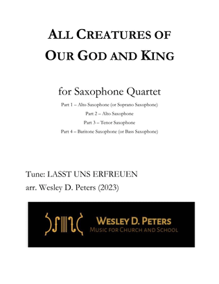Book cover for All Creatures of Our God and King (Sax Quartet)