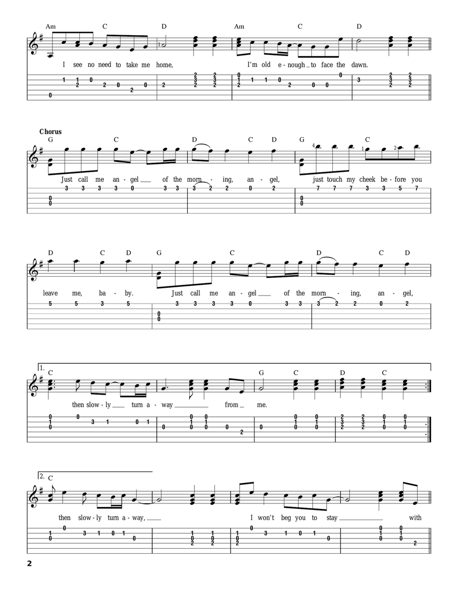 Angel Of The Morning Angel Of The Morning Acoustic Guitar scores gallery preview page 2