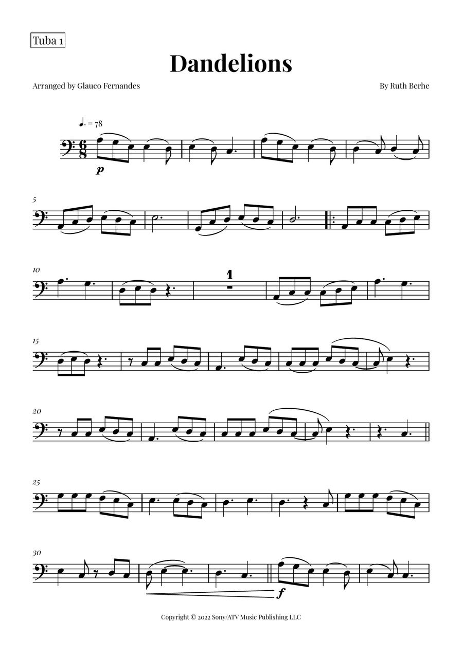 Dandelions Brass Duet scores gallery preview page 4