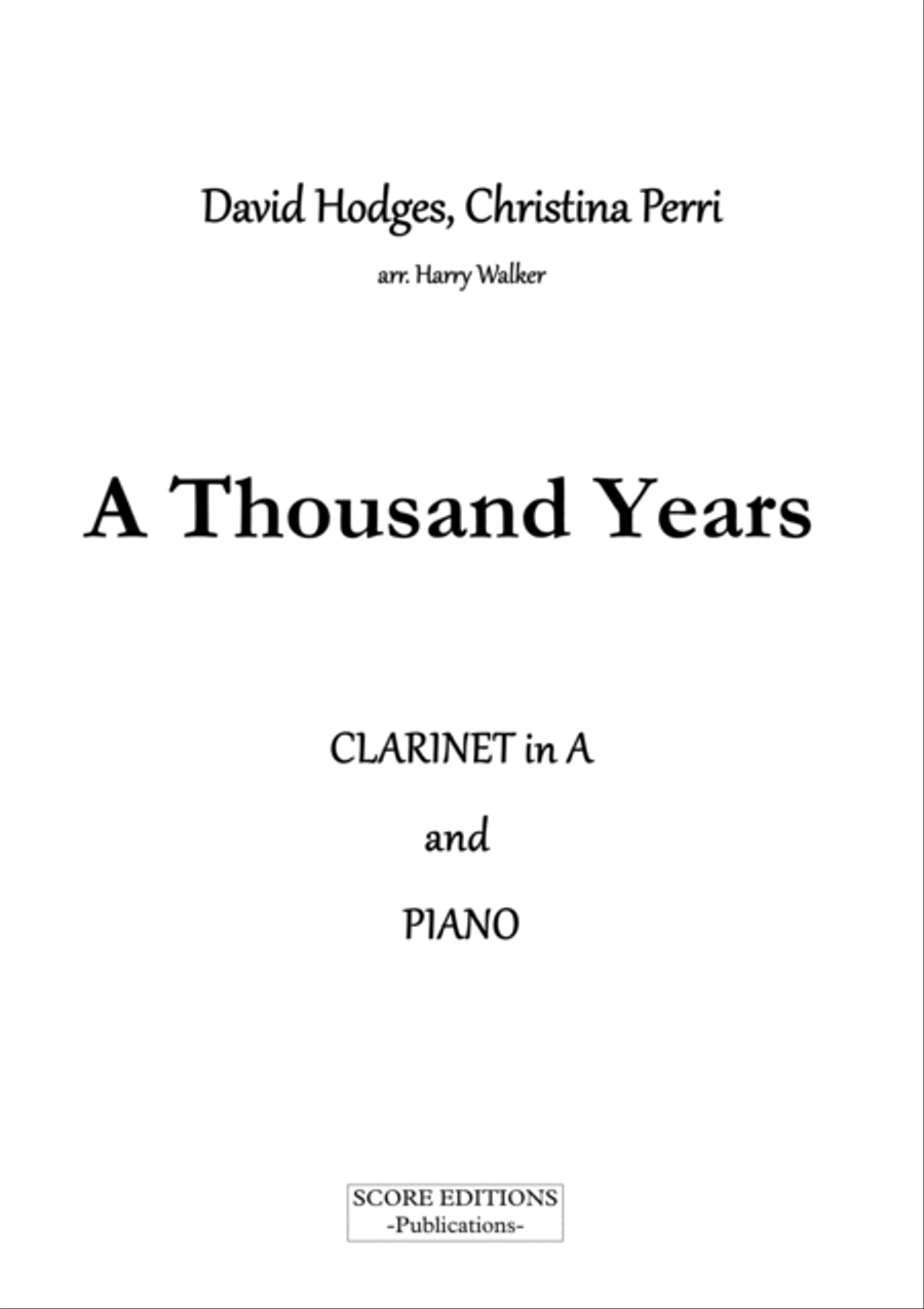 A Thousand Years Clarinet Solo scores gallery preview page 2