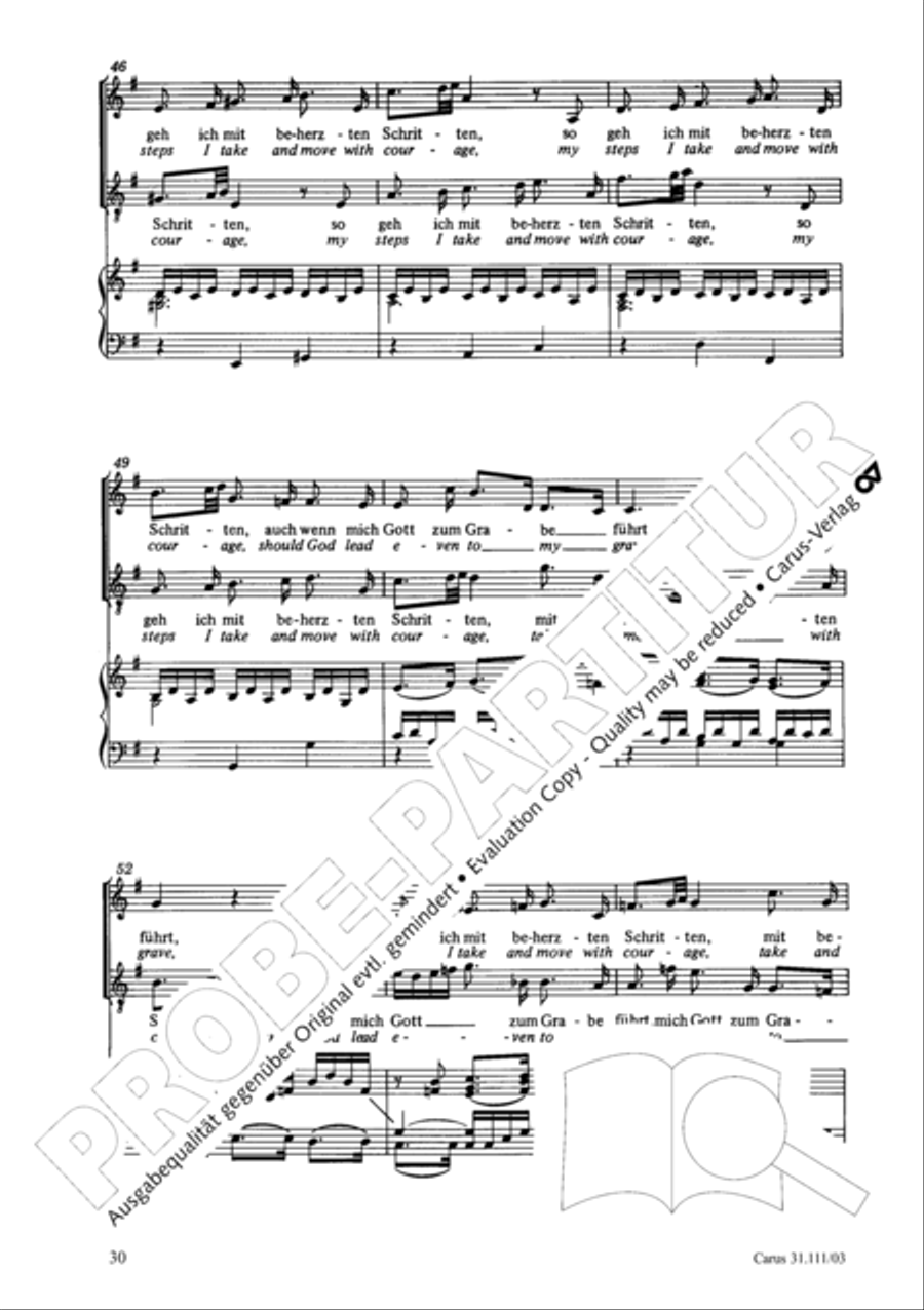 God's will is best, it shall be done (Was mein Gott will, das g'scheh allzeit) 4-Part scores gallery preview page 31