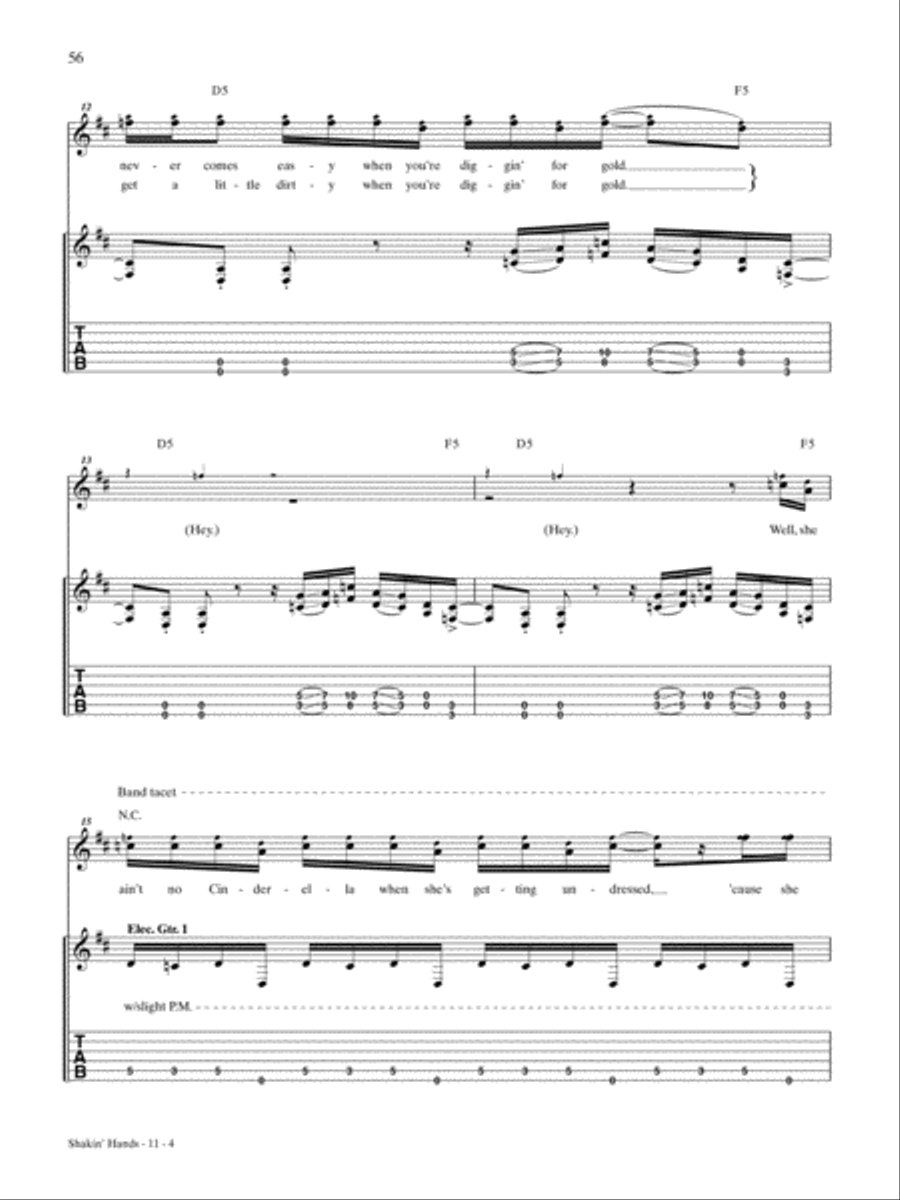 Shakin' Hands Shakin' Hands Guitar Tablature scores gallery preview page 4