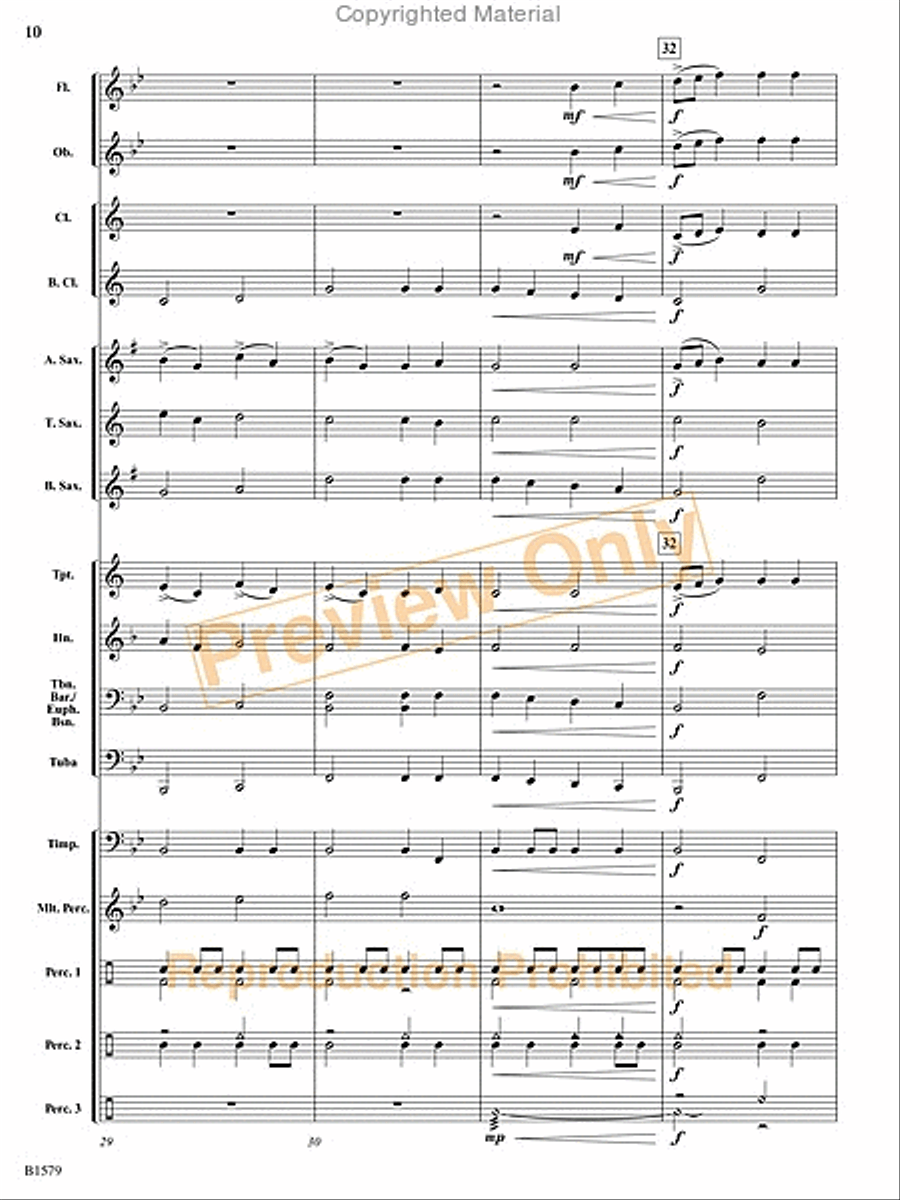 Knightly Procession Concert Band scores gallery preview page 11