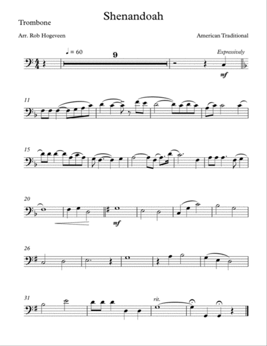 Shenandoah For Brass Trio Brass Trio scores gallery preview page 6
