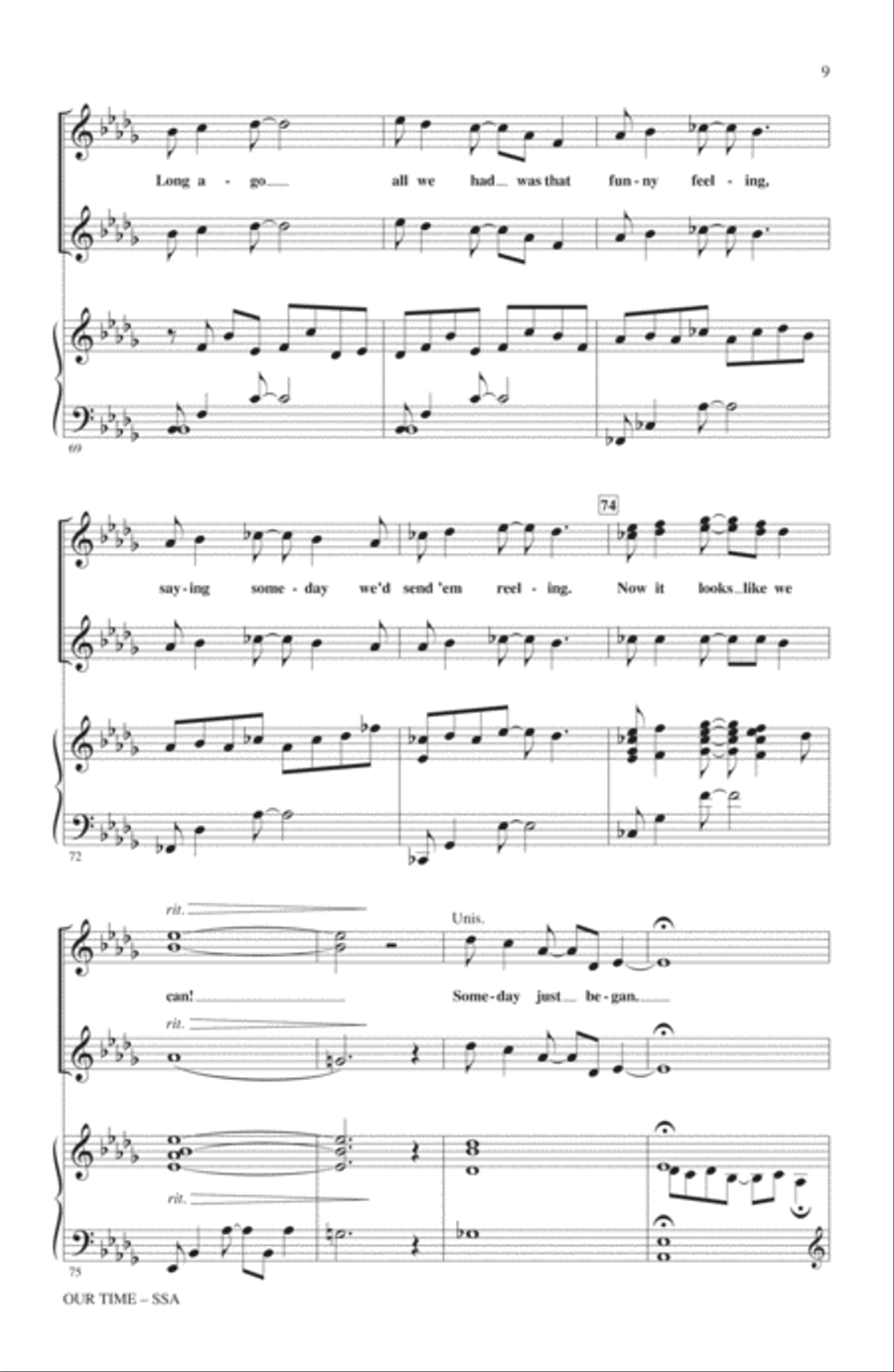 Our Time (from Merrily We Roll Along) (arr. Mac Huff) SSA scores gallery preview page 8