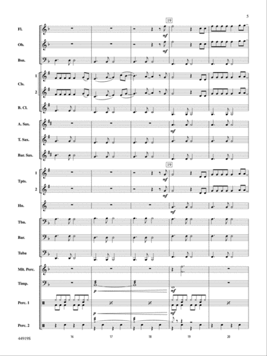 Heartbeat Song: Score Heartbeat Song: Score Concert Band scores gallery preview page 5