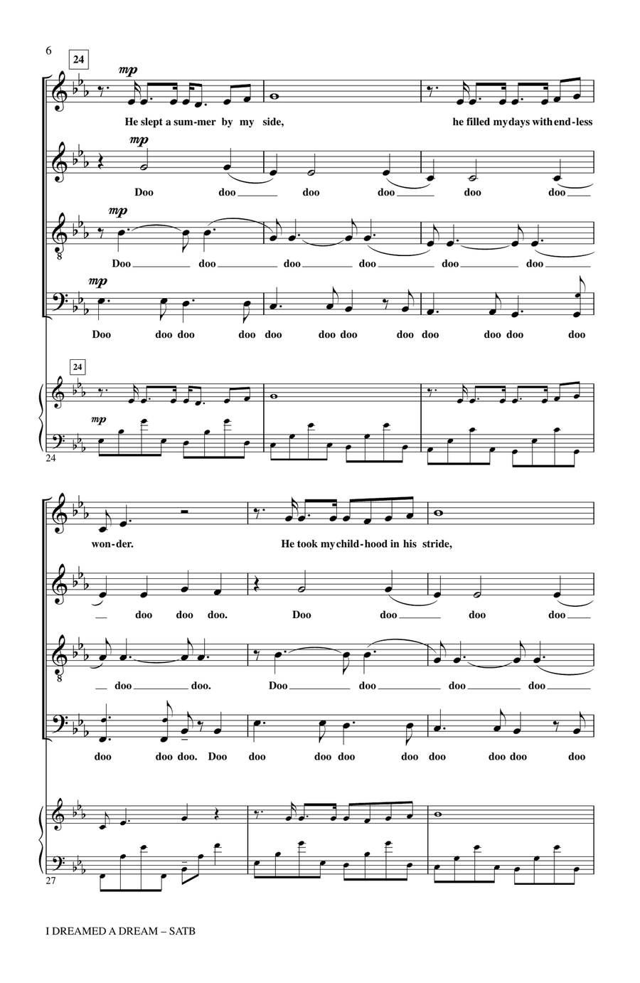 I Dreamed A Dream I Dreamed A Dream 4-Part scores gallery preview page 5