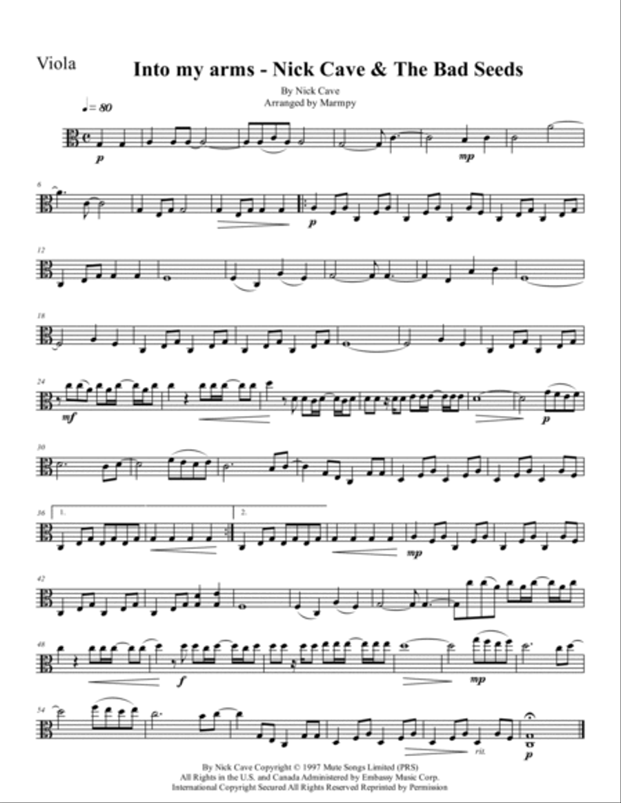 Into My Arms String Quartet scores gallery preview page 3