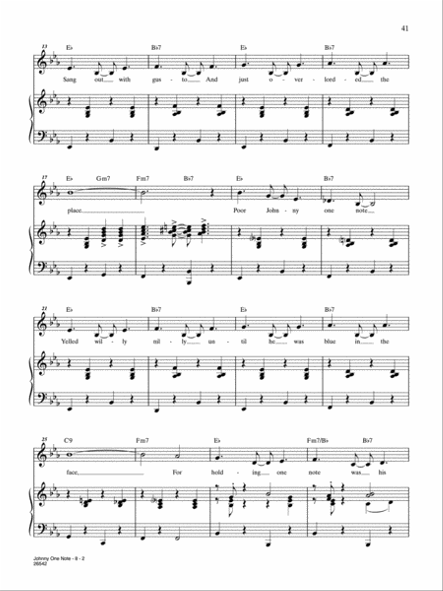 Johnny One Note (From 
