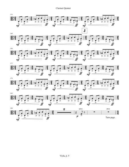 Clarinet Quintet, opus 155 (2013) viola