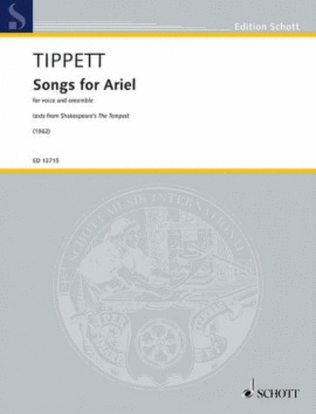 Book cover for Songs For Ariel Score (rev) Voice (middle) & Ensemble Flt/pic Cl Hn Perc Hrp/pno